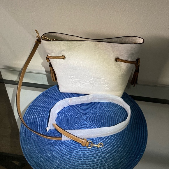 SOLD-- COACH LEATHER ANDY TOTE/CROSSBODY IN GORGEOUS CHALK MULTI - NWOT! - Picture 6 of 11